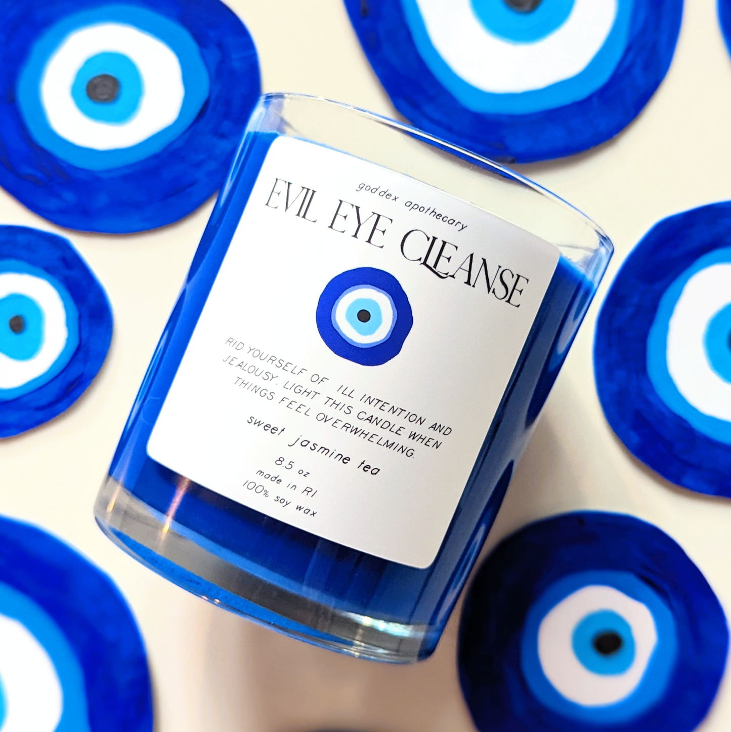 Evil Eye Cleanse | Sweet Jasmine Tea Soy Candle