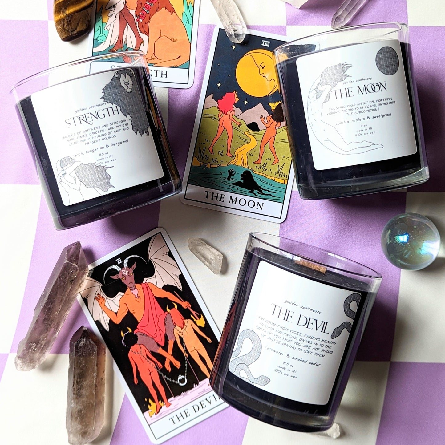 Inner Growth Tarot Candle Trio