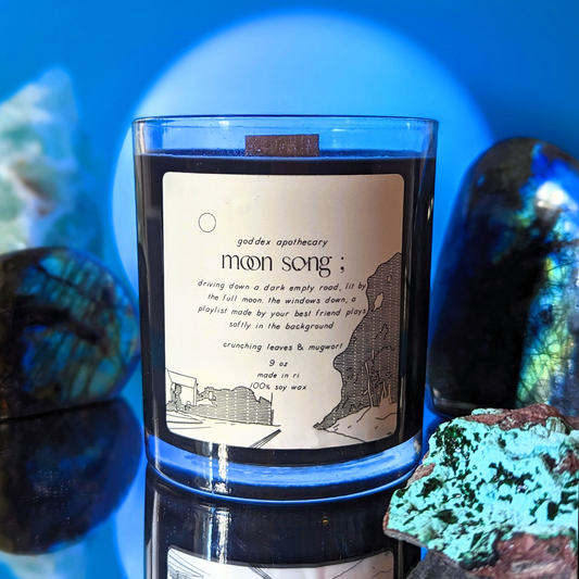 Moon Song | Crunching Leaves & Mugwort Soy Candle