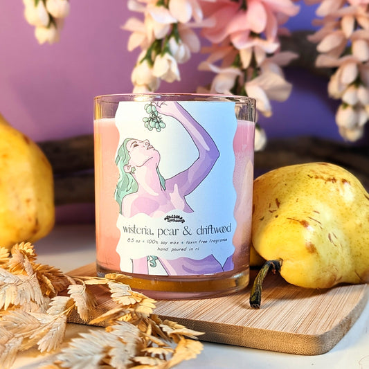 Wisteria, Pear & Driftwood Soy Wax Candle
