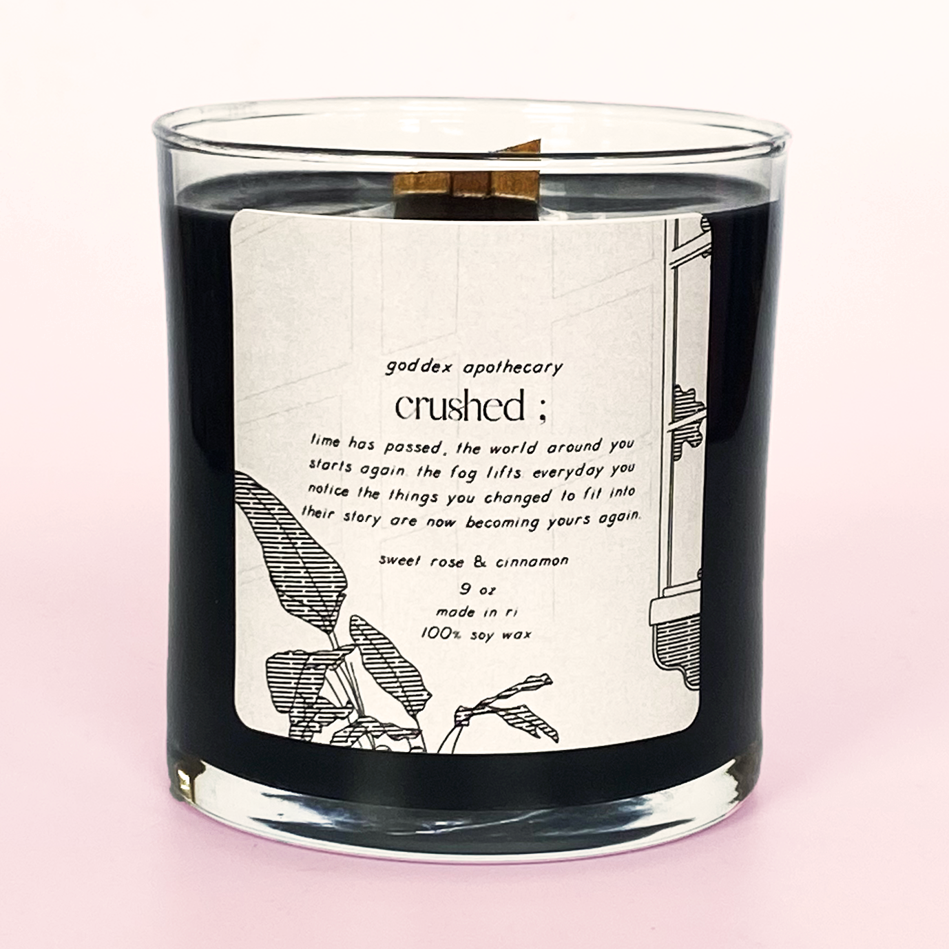 Crushed | Sweet Rose & Cinnamon Soy Candle