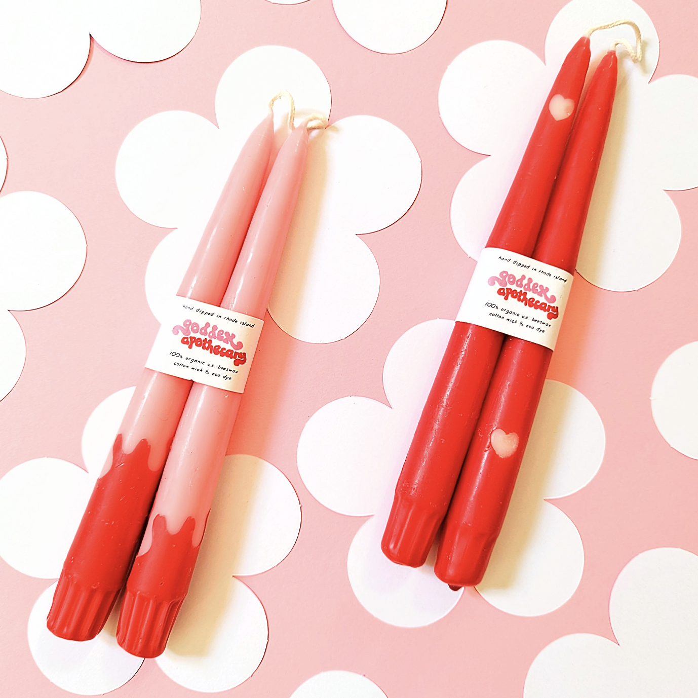 Wavey Beeswax 9" Taper Candle